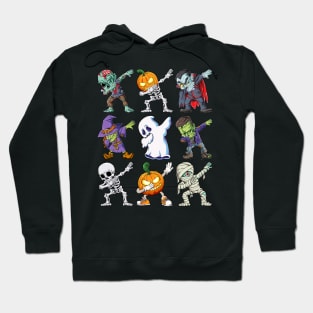 Dabbing Halloween Boys Skeleton Zombie Scary Pumpkin Mummy Hoodie